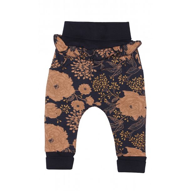 Kids Up Baby - Süße Hosen in Navy mit Rosa Blümchen, Bio