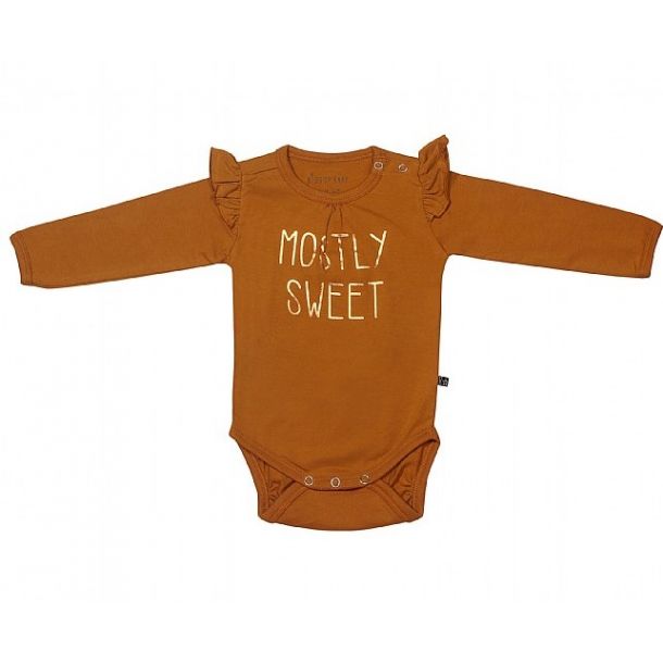 Kids Up Baby - Body mit Glitzer Drück - Mount Gold, Bio