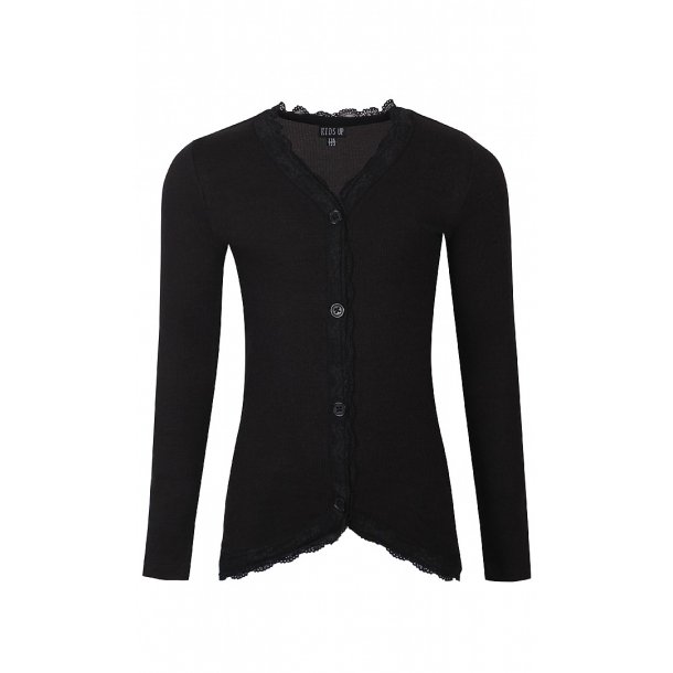 Kids Up Schones Schwarze Cardigan Mit Spitzen Oberteile Isadisakids